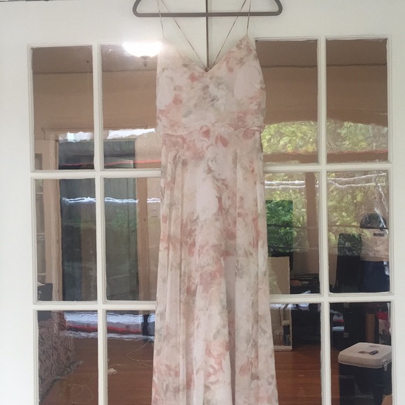 Jenny Yoo Dresses & Skirts - Jenny Yoo maxi floral chiffon bridesmaid dress.